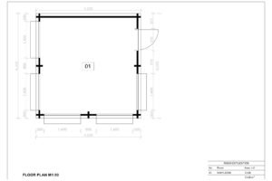 Prefab Wooden Sales Kiosk  Christopher 28mm, 4x4, 16 m²