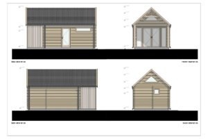 Residential Log Cabin Antigonos 44mm, 3.7×7, 30m²