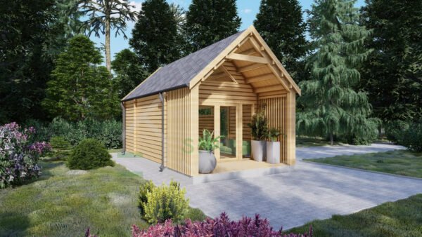 Residential Log Cabin Antigonos 44mm, 3.7×7, 30m²