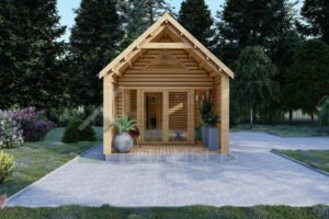 Residential Log Cabin Antigonos 44mm, 3.7×7, 30m²