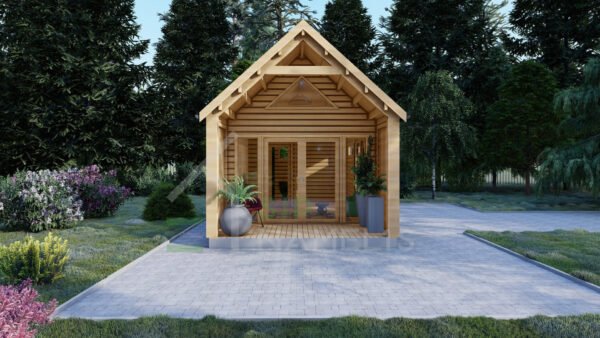 Residential Log Cabin Antigonos 44mm, 3.7×7, 30m²