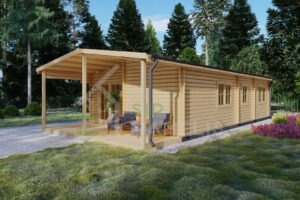 Residential Log Cabin Bettles 44mm, 6x12.5, 75m²