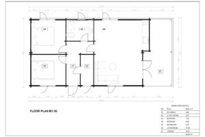 Residential Log Cabin Bettles 44mm, 6x12.5, 75m²
