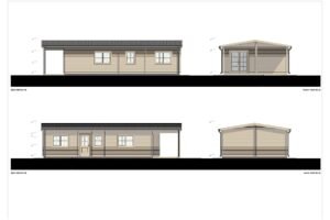 Residential Log Cabin Bettles 44mm, 6x12.5, 75m²