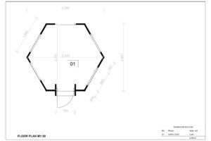 Wooden BBQ Hut Alaska 44mm, 6.5m²