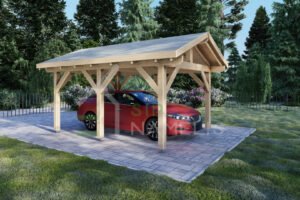 Wooden Carport Marshall, 5.4 x 3.8, 21m²