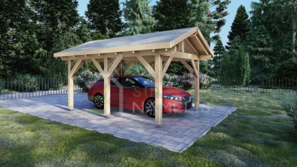 Wooden Carport Marshall, 5.4 x 3.8, 21m²