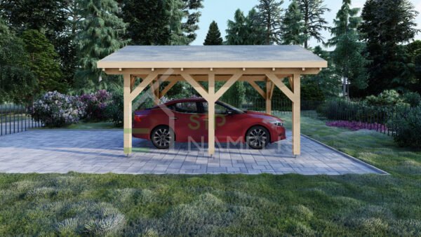 Wooden Carport Marshall, 5.4 x 3.8, 21m²