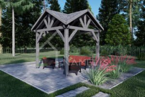 Wooden Gazebo Palmer 44mm, 3×3, 9m²