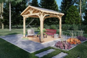 Wooden Gazebo Teller 44mm, 3×3, 9m²