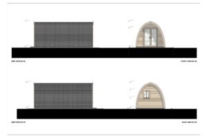 Wooden Glamping Pod Eagle 44mm, 3x6, 18 m²