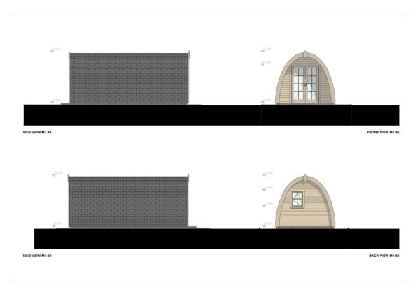 Wooden Glamping Pod Eagle 44mm, 3x6, 18 m²