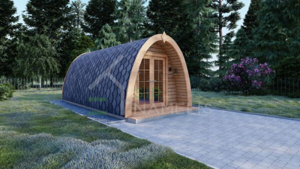 Wooden Glamping Pod Eagle 44mm, 3x6, 18 m²