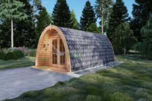 Wooden Glamping Pod Eagle 44mm, 3x6, 18 m²