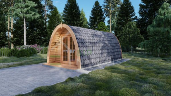 Wooden Glamping Pod Eagle 44mm, 3x6, 18 m²