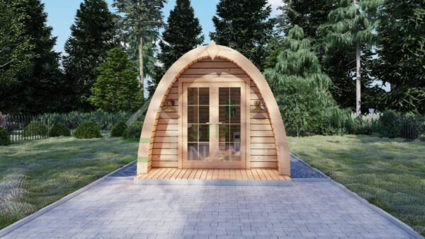 Wooden Glamping Pod Eagle 44mm, 3x6, 18 m²