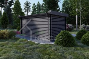 Wooden Tiny house Neto Anthracite 44mm, 5×3, 15m²