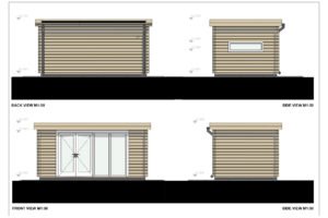 Wooden Tiny house Neto Anthracite 44mm, 5×3, 15m²