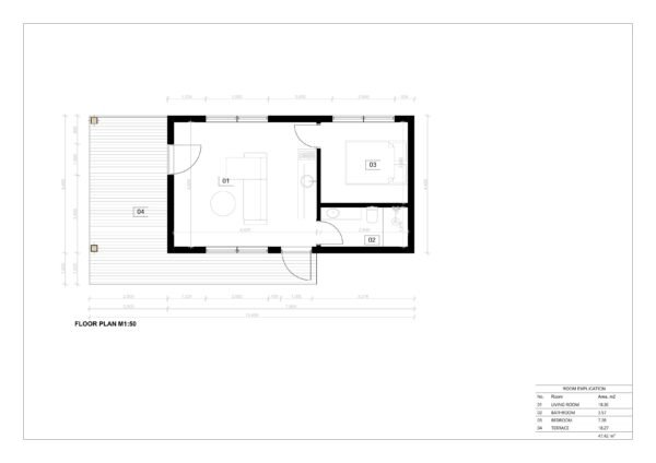 Modular House Ethan 29m² + Terrace 18m²