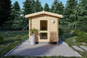 Portable Wooden Sauna Liam 44mm, 2.5x3.2, 8m²