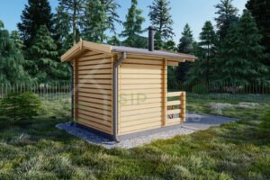 Portable Wooden Sauna Olivia 44mm, 2x2.5, 5m²
