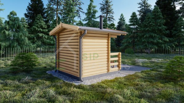 Portable Wooden Sauna Olivia 44mm, 2x2.5, 5m²