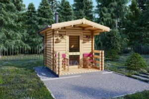 Portable Wooden Sauna Olivia 44mm, 2x2.5, 5m²
