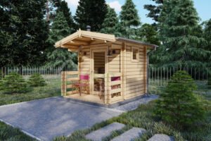 Portable Wooden Sauna Olivia 44mm, 2x2.5, 5m²
