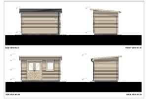 Prefab Wooden Shed Isabella 28mm, 2.5x4.0, 10.0m²