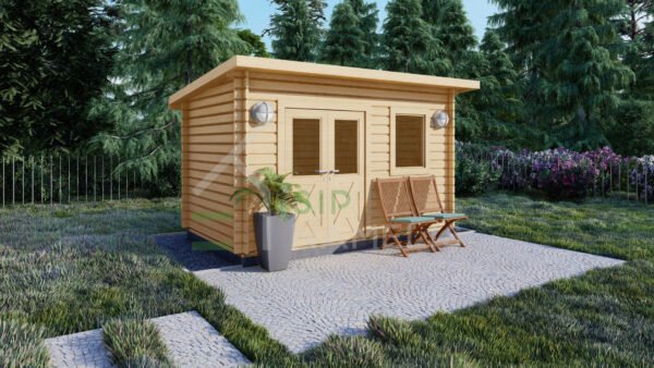 Prefab Wooden Shed Isabella 28mm, 2.5x4.0, 10.0m²