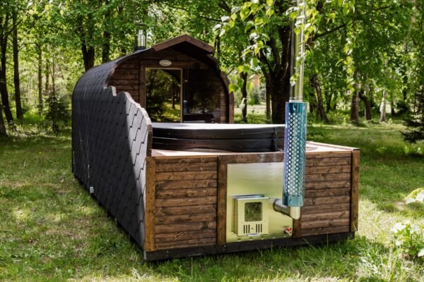 2-in-1 Outdoor Sauna + Hot Tub, 5.0M x 2.45M, Tournai - Image 3