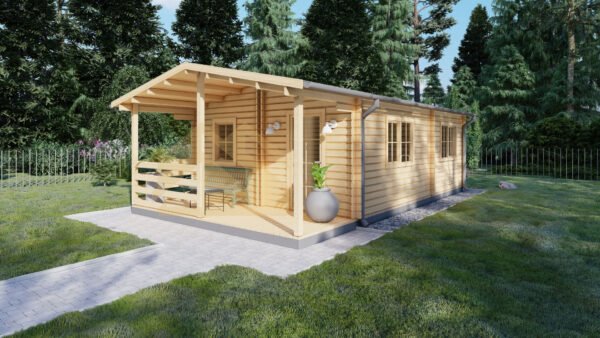 Wooden House Jan, 8.7x5m, 44mm, 43.5 M²