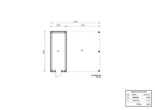 Wooden Carport + Storage Aika, 6x6, 36m² - Image 5