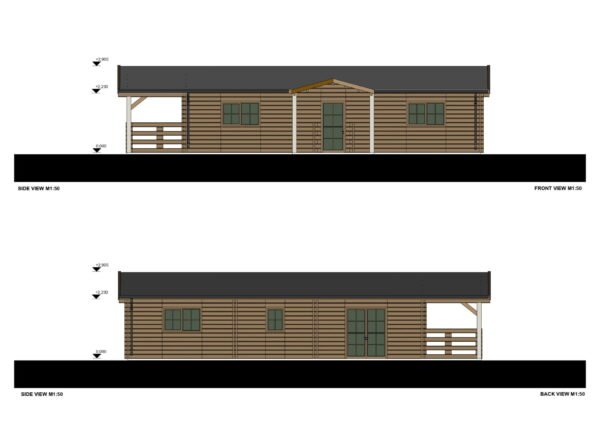 Log Cabin Esmee (Insulated, 44+44 mm), 63m² - Image 7