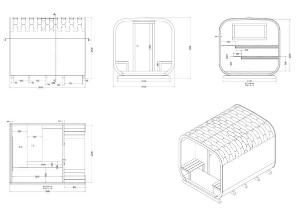 Outdoor Sauna, 3m x 2.44m, Hasselt - Image 2