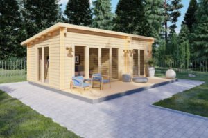 Wooden House Bas,7.5x4m, 44mm, 30 M²