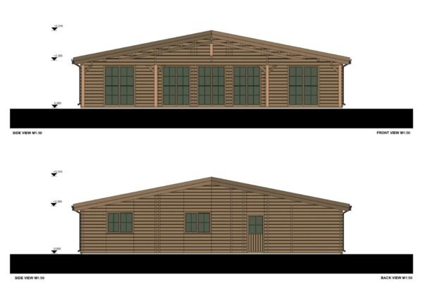 Log Cabin Tess (Insulated, 44+44mm), 100m² - Image 8