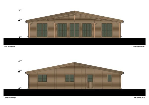 Log Cabin Tess,  (  44+44mm), 100m² - Image 8