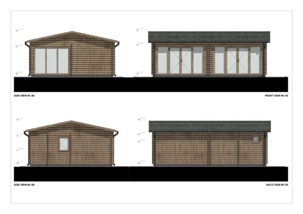 Wooden Summer House Anouk 44mm, 47 M² - Image 5