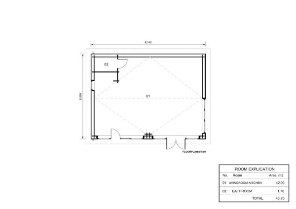 Granny Annexe Asma (34 mm + cladding), 50m² - Image 6