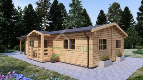 Log Cabin Esmee (Insulated, 44+44 mm), 63m² - Image 5