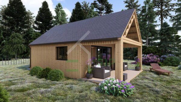 Wooden House Eva (44 mm + cladding), 39m² + 12m² Terrace - Image 5