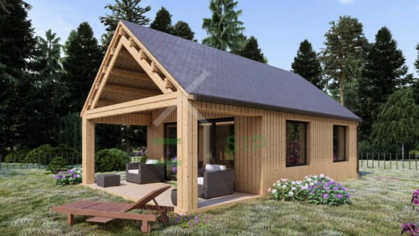 Wooden House Eva (44 mm + cladding), 39m² + 12m² Terrace - Image 3