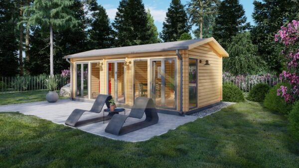 Log Cabin Marijke, 44mm, 30m²
