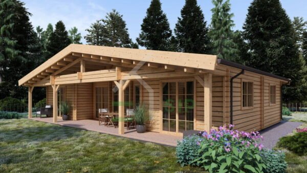 Log Cabin Tess,  (  44+44mm), 100m²