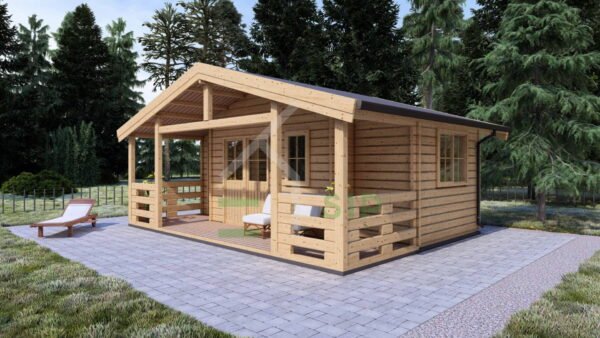 Log Cabin Tom, 44mm, 21m² + 11m² Terrace - Image 4