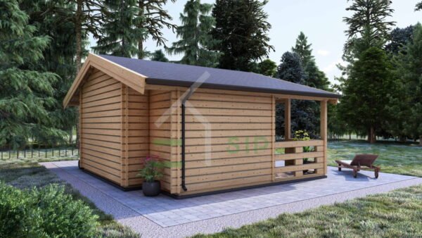 Log Cabin Tom, 44mm, 21m² + 11m² Terrace - Image 3