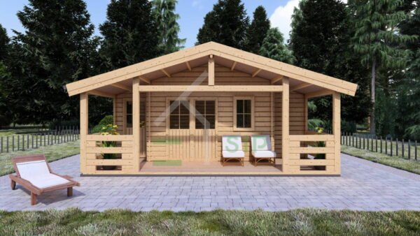 Log Cabin Tom, 44mm, 21m² + 11m² Terrace - Image 2