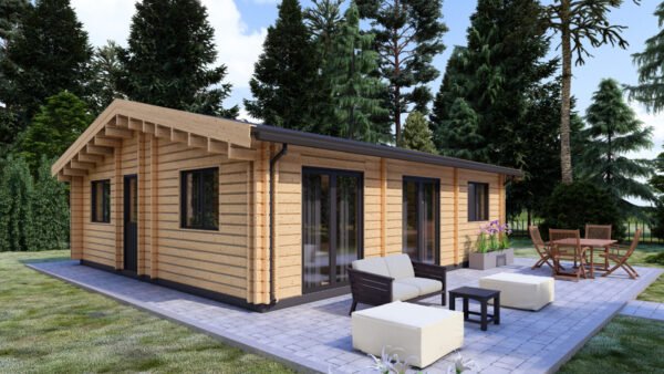 Log Cabin Yara (Insulated, 44+44 mm), 72m²
