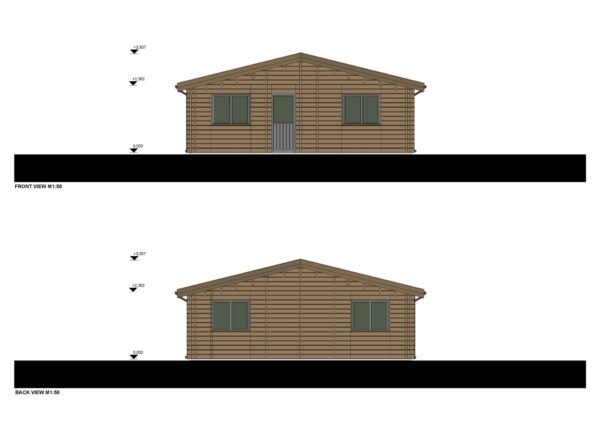 Log Cabin Yara (Insulated, 44+44 mm), 72m² - Image 8
